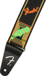 Fender Neon Monogrammed Strap, Green/Orange