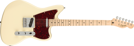 Squier Paranormal Offset Telecaster, Maple Fingerboard, Tortoiseshell Pickguard, Olympic White