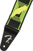 Fender Neon Monogrammed Strap, Green/Yellow