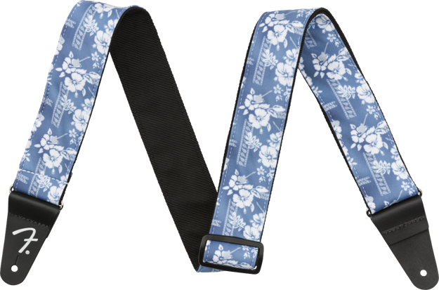 Fender 2" Hawaiian Strap Blue Floral