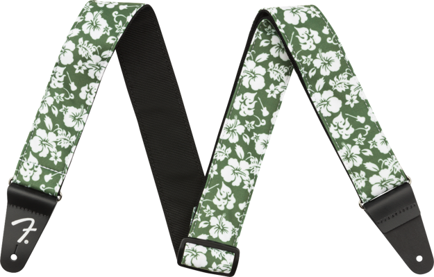 Fender 2" Hawaiian Strap Green Floral