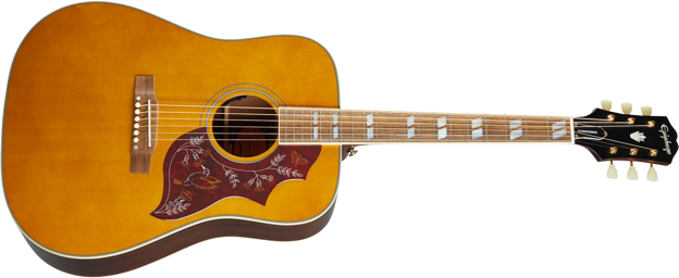 Epiphone Hummingbird All Solid Wood Aged Natural Antique Gloss