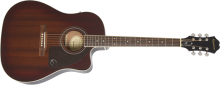 Epiphone AJ-220SCE Mahogany Burst
