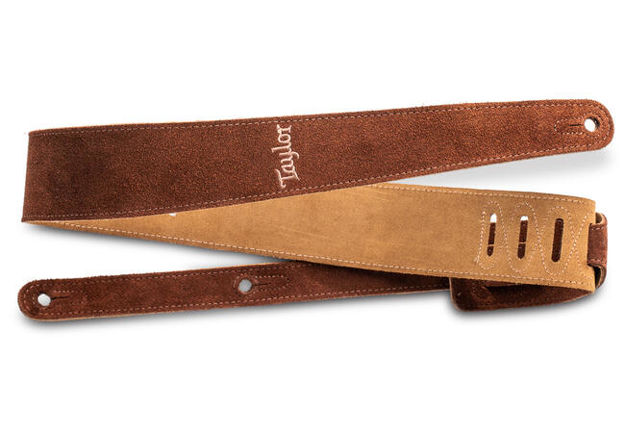 Taylor 4400-25 Strap,Embroidered Suede,Choc,2.5"