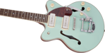 Gretsch G2655T-P90 Streamliner™ Center Block Jr. Double-Cut P90 with Bigsby®, Laurel Fingerboard, Two-Tone Mint Metallic and Vintage Mahogany Stain