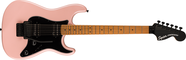 Squier Contemporary Stratocaster® HH FR, Roasted Maple Fingerboard, Black Pickguard, Shell Pink Pearl