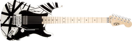 EVH Striped Series White with Black Stripes