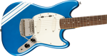 Squier FSR Classic Vibe '60s Competition Mustang®, Laurel Fingerboard, Parchment Pickguard, Lake Placid Blue with Olympic White Stripes
