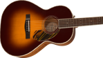 Fender PS-220E Parlor, Ovangkol Fingerboard, 3-Tone Vintage Sunburst