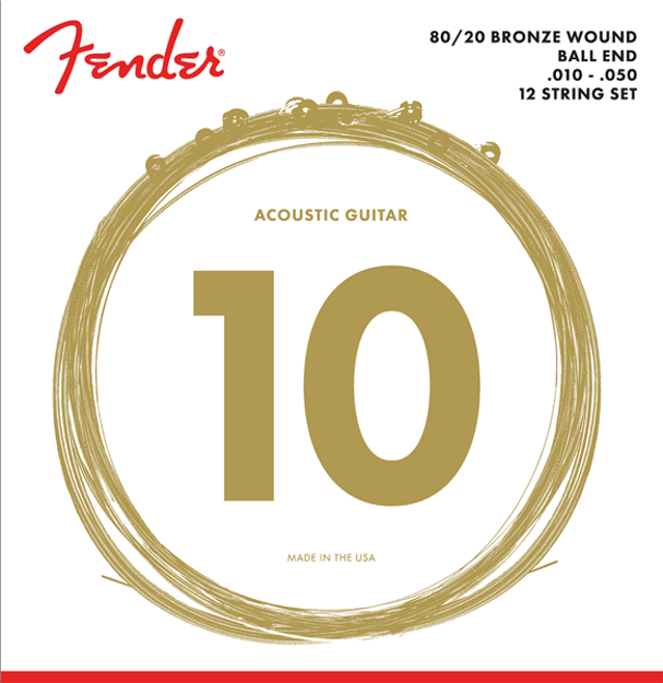 Fender 80/20 Bronze Acoustic Strings (12-String)