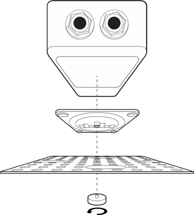 Templeboard Accessories - Medium Mounting Plate with Screw