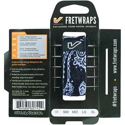 Gruv Gear FretWraps 1-Pack Bandana Black - Small