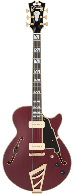 D'Angelico DELUXE SS (with Stairstep Tailpiece) SATIN TRANS WINE