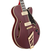 D'Angelico DELUXE SS (with Stairstep Tailpiece) SATIN TRANS WINE
