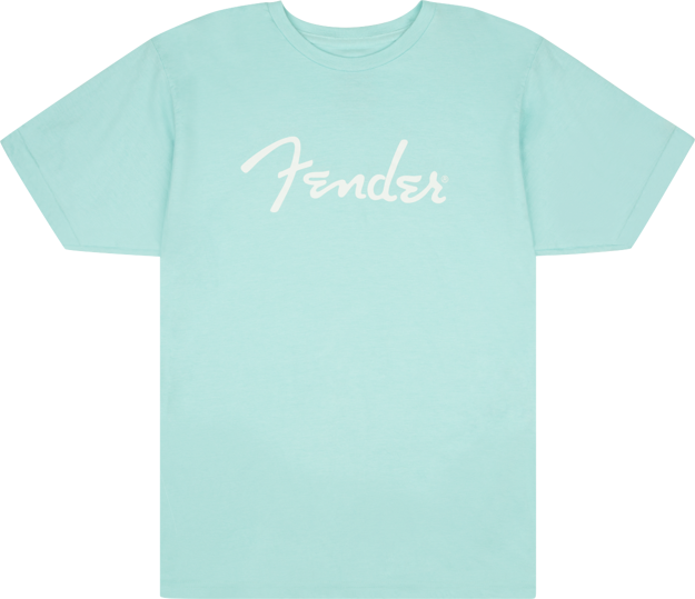 Fender Spaghetti Logo T-Shirt, Daphne Blue, M