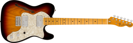 Fender American Vintage II 1972 Telecaster Thinline, Maple Fingerboard, 3-Color Sunburst