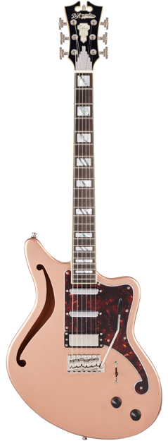D'Angelico Guitars DELUXE BEDFORD SH - MATTE ROSE GOLD LTD