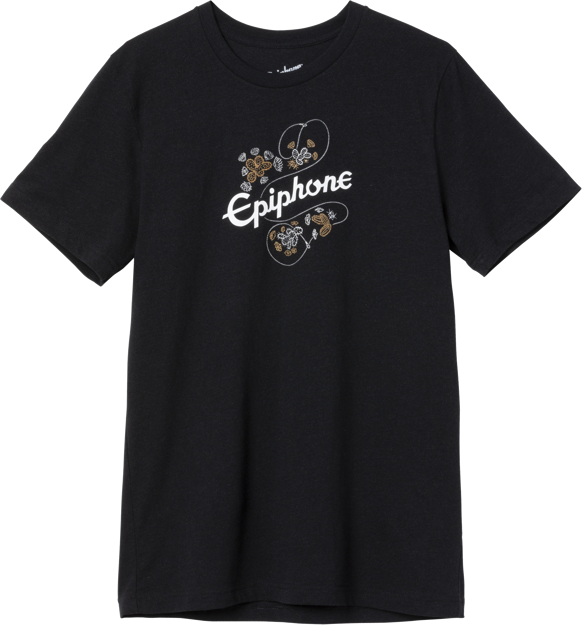 Unisex t-skjorte med Epiphone logo trykk. Størrelse L