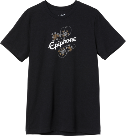Unisex t-skjorte med Epiphone logo trykk. Størrelse M