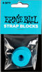 Ernie Ball 5619 Strap Blocks, Blue, 4 pc
