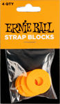 Ernie Ball 5621 Strap Blocks, Orange, 4 pc