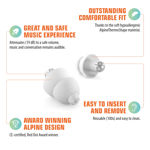 Alpine PartyPlug earplugs white