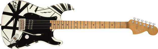 Striped Series '78 Eruption, Maple Fingerboard, White with Black Stripes Relic