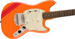 Squier FSR Classic Vibe '60s Competition Mustang®, Laurel Fingerboard, Parchment Pickguard, Capri Orange with Dakota Red Stripes