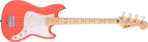 Squier Sonic Bronco Bass, Maple Fingerboard, White Pickguard, Tahitian Coral