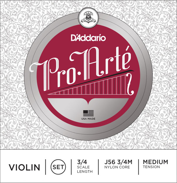 OUTLET | D'Addario Pro-Arte Violin String Set, 3/4 Scale, Medium Tension