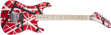 EVH Striped Series 5150, Maple Fingerboard, Red with Black and White Stripes