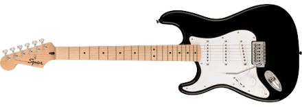 Squier Squier Sonic Stratocaster Left-Handed, Maple Fingerboard, White Pickguard, Black