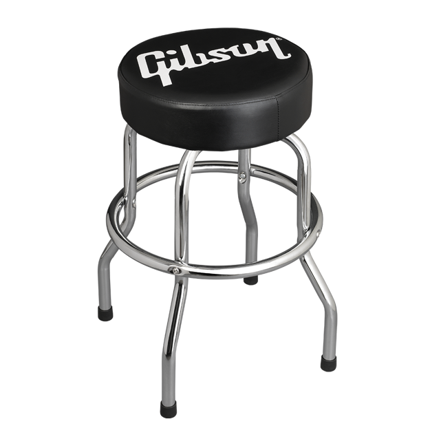 Gibson S & A Premium Playing Stool, Standard Logo, Short | Chrome