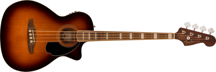 Fender Kingman™ Bass, Walnut Fingerboard, Black Pickguard, Shaded Edge Burst