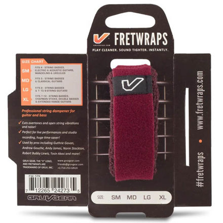 Gruv Gear FretWraps HD Wine 1-Pack Burgundy - Medium