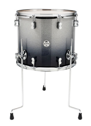 PDP by DW Floor Tom Concept Maple - Silver to black sparkle fade