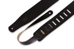 Levy's M26-BLK | Classic Standard Leather Black Guitar Straps Classics Series  2 1/2" Wide Black Top Grain