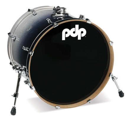 PDP by DW Bass Drum Concept Maple - Silver to black sparkle fade