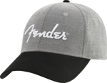 Fender Hipster Dad Hat, Gray and Black, One Size Fits Most