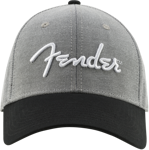 Fender Hipster Dad Hat, Gray and Black, One Size Fits Most