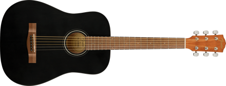 Fender FA-15 3/4 Scale Steel with Gig Bag, Walnut Fingerboard, Black