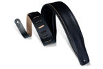 Levy's DM1PD-XL-BLK | Padded Top-Grain Leather XL Black Guitar Straps, Bass Guitar Straps Classics Series 3