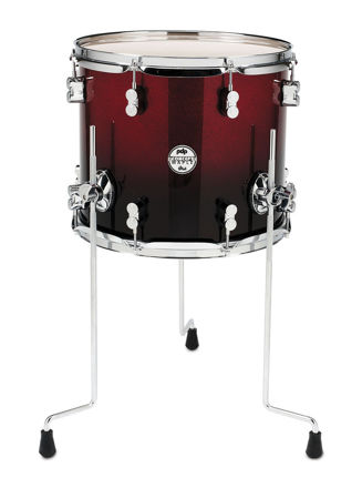 PDP by DW Floor Tom Concept Maple - Red to Black Sparkle Fade