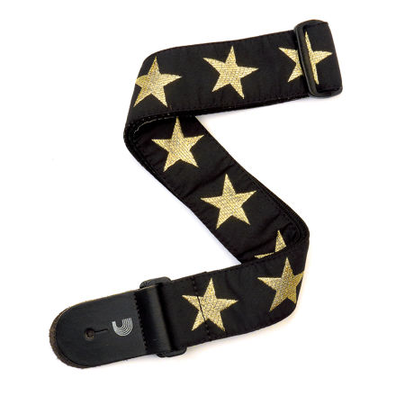 D'Addario Woven Guitar Strap, Gold Star