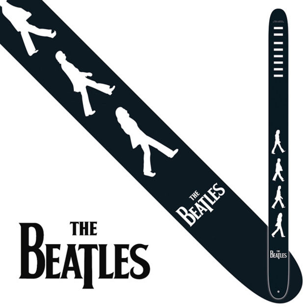Perri's 2.5" The Beatles Leather Strap - Black and White Abbey Road