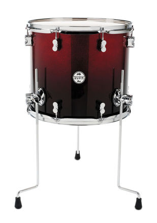 PDP by DW Floor Tom Concept Maple - Red to Black Sparkle Fade