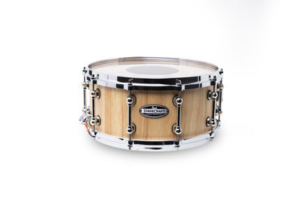 StaveCraft 14"x6.5" Thai Oak Snare Drum, Satin Natural