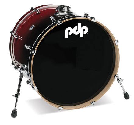 PDP by DW Bass Drum Concept Maple - Red to Black Sparkle Fade