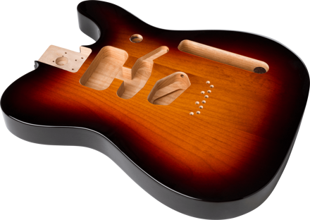Fender Deluxe Series Telecaster SSH Alder Body Modern Bridge Mount, 3-Color Sunburst
