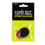 Ernie Ball EB-4603 Strap BLOCKS BK/RD 4PK